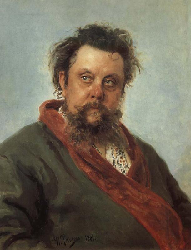 Ilya Repin Portrait of Modest Moussorgski oil painting image